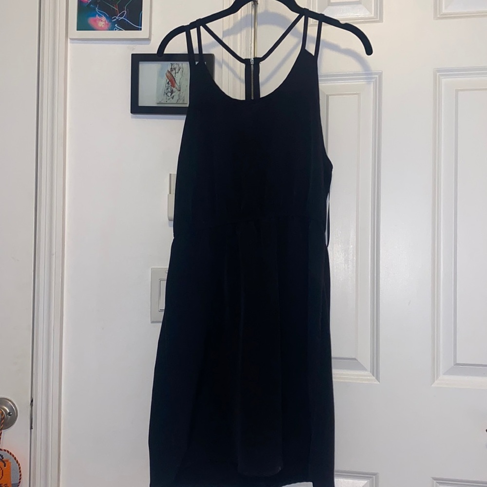 Simple summer black dress